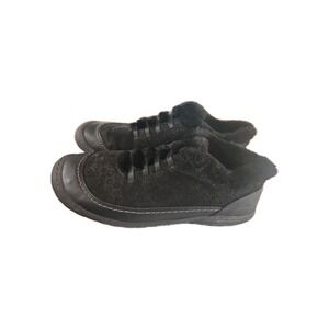 JBU Brie Women's Slip-On Black Shoes Casual Loafers Flat's Moccasin Fur Warm 8.5